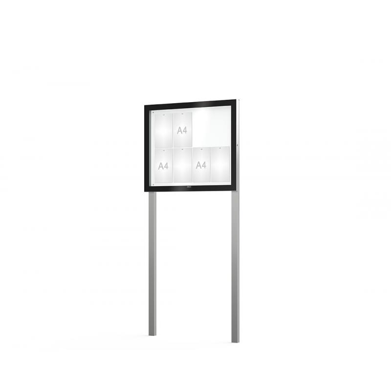 Vitrina  d'informació Edge amb gruix de 54 mm amb postes